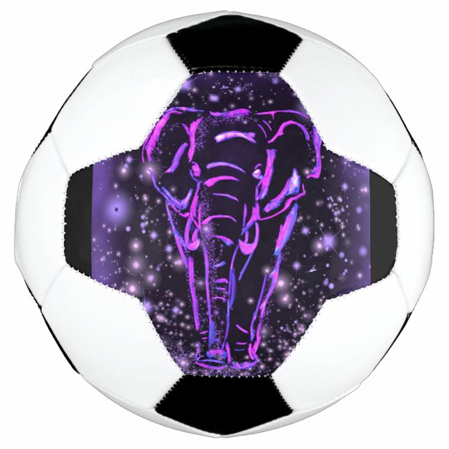 Bola de Futebol de Elefante Roxo (Frente)