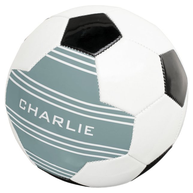 Bola de futebol de monograma personalizada Strike  (Três quartos)