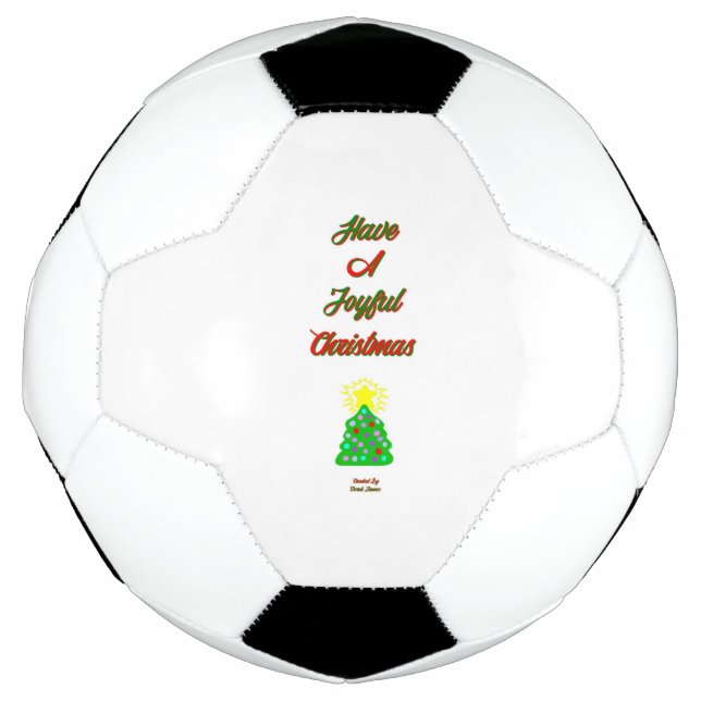 Bola de Futebol de Natal alegre (Frente)