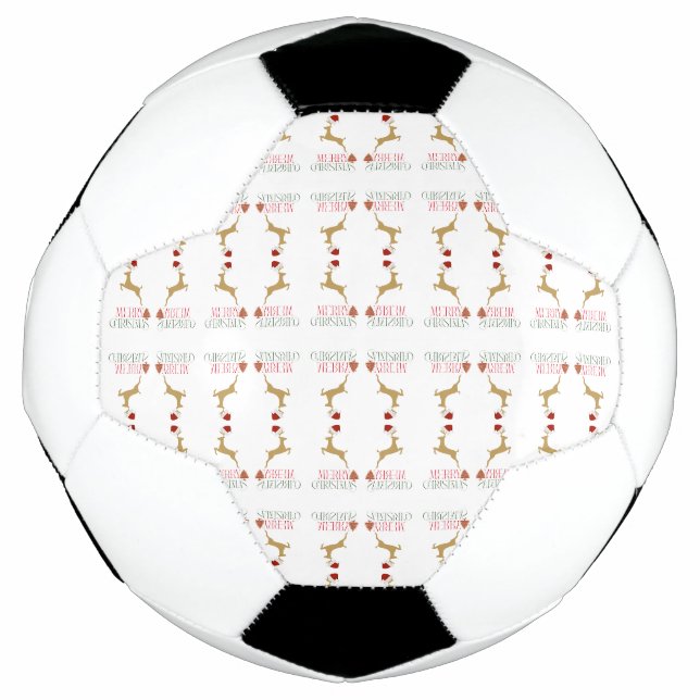 Bola de Futebol de Natal Moderno (Frente)