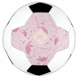 Bola De Futebol Delicar Florais e Arcos Rosa
