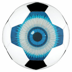 Bola De Futebol Desenho Azul do Olho do Mal Artístico