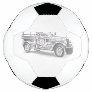 Bola De Futebol desenho do vintage Firecaminhão