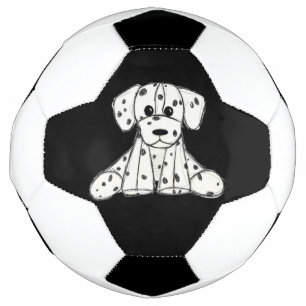 Bola De Futebol Desenho simples de um cão dalmata de pelúcia em pr