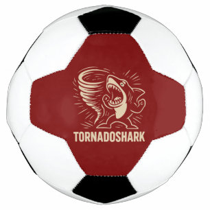 Bola De Futebol Design de arte de tornado de tubarão-ferrão para v