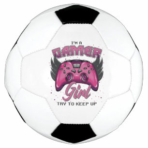 Bola De Futebol Design de Gamer Girl