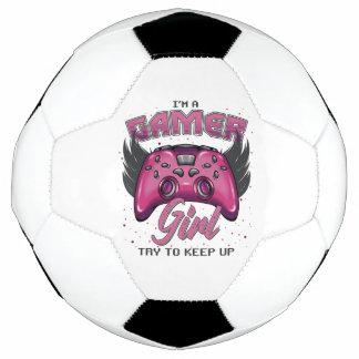 Bola De Futebol Design de Gamer Girl