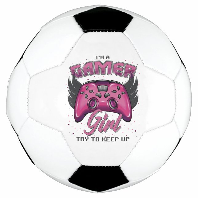 Bola De Futebol Design de Gamer Girl (Frente)