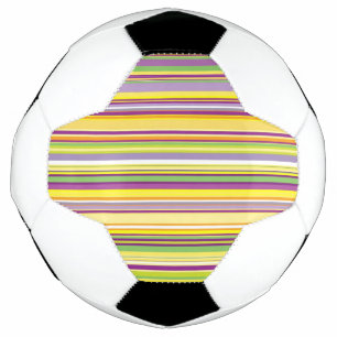 Bola De Futebol design de listras coloridas fofas