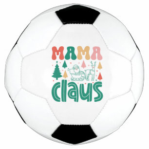 Bola De Futebol Design de Natal de Mama Claus-60097