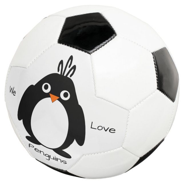 Bola De Futebol Design de pinguim personalizado (Três quartos)