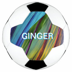 Bola De Futebol Design de WAVY colorido em azul e lacre