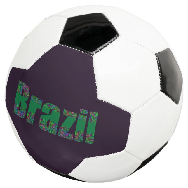 Bola De Futebol Design do Carnaval brasileiro (Três quartos)