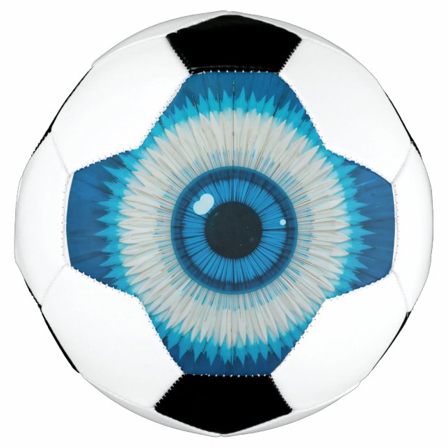 Bola De Futebol Design Mau artístico azul (Frente)