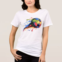 Bola de Futebol Dinâmico Salpico de Tinta Colorido
