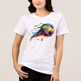 Bola de Futebol Dinâmico Salpico de Tinta Colorido