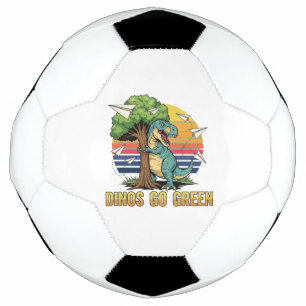 Bola De Futebol Dinos Vão Verde – Design Retro de Dinossauro Ecoló