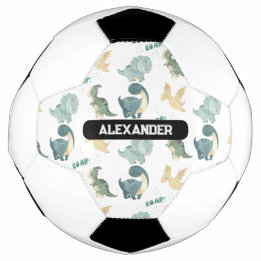 Bola De Futebol Dinossauro Personalizado de Nome Personalizado