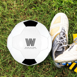 Bola de Futebol do Monograma Minimalista Moderna