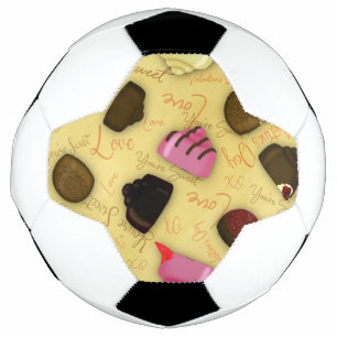 Bola De Futebol Doce Namorados - Padrão de Dia de os namorados do