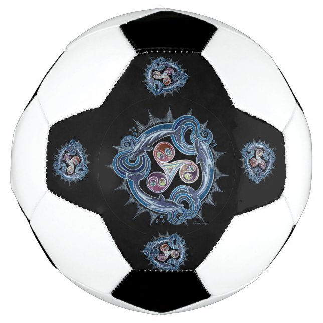 Bola De Futebol Dolphin Mandala (Frente)