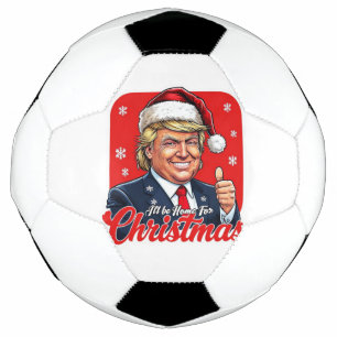Bola De Futebol Donald Trump Natal Papai Noel Art
