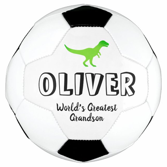 Bola De Futebol Dossauro verde dinossauro personalizado presente d (Frente)