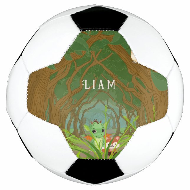 Bola De Futebol Dragão Personalizado e Amigo (Frente)