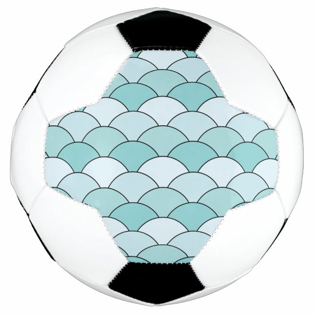 Bola De Futebol Dragon Scales, Fans, Waves, Seigaiha, Blue (Frente)