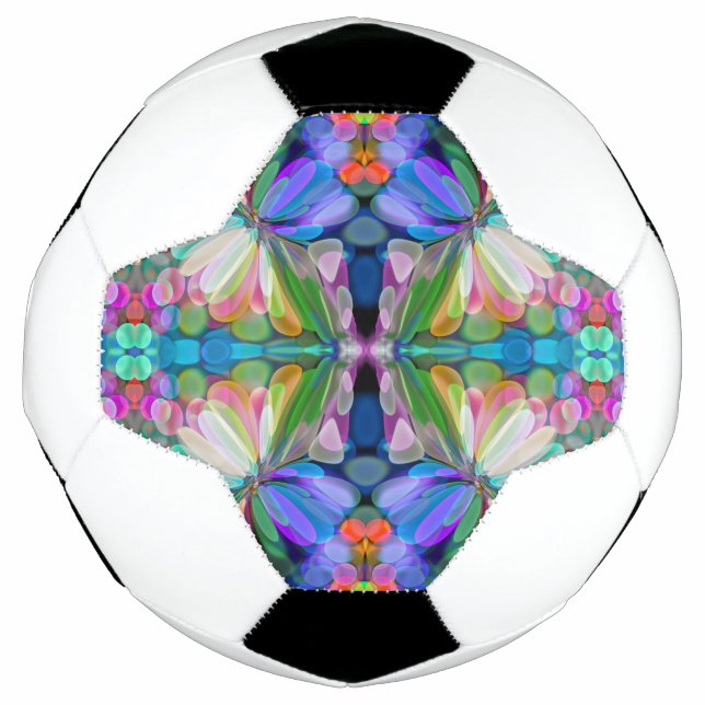 Bola De Futebol Dragonfly Garden Abstrato Floral (Frente)