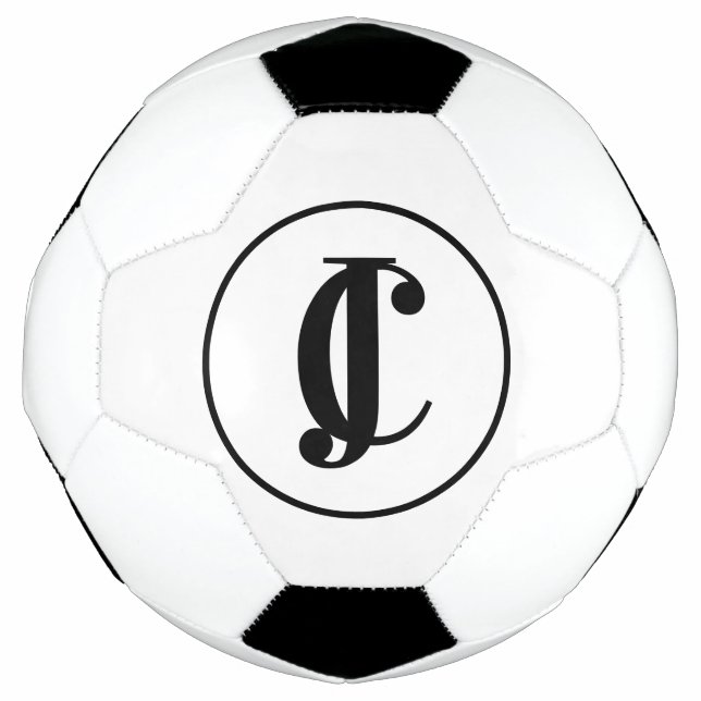 Bola De Futebol Duas Iniciais Monogramas (Frente)