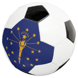 Bola De Futebol Dynamic Indiana State Flag Graphic on a