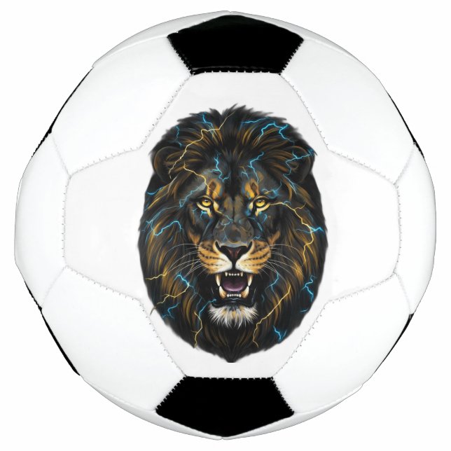Bola De Futebol Electric Thunder Lion Soccer Ball (Frente)