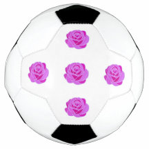 Elegant Pink Rose Stained Glass Soccer Ball -
