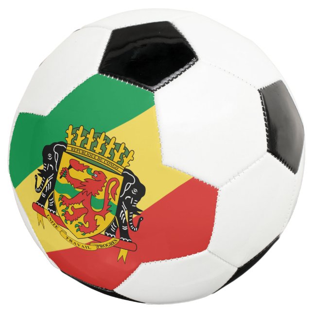 Bola De Futebol emblema da república do congo (Três quartos)