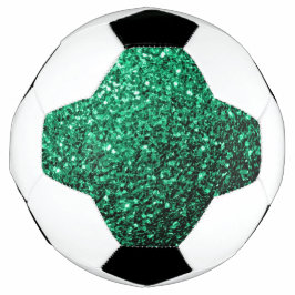 Bola De Futebol Emerald Green Faux glitter brilha