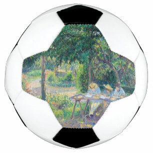Bola De Futebol Enfants attablés dans le jardin Camille Pissarro