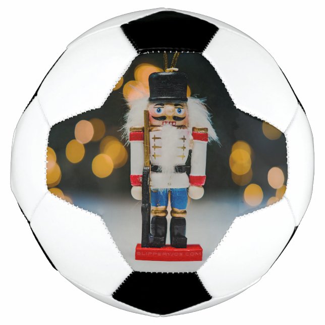 Bola De Futebol Enfeite de Natal clássico quebra-nozes do Slippery (Frente)