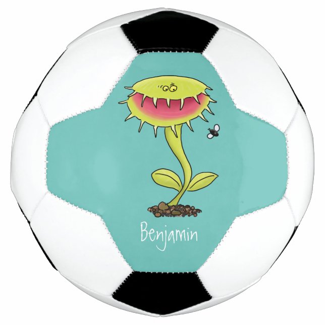 Bola De Futebol Engraçado carnívoro Venus mosca cartoon (Frente)