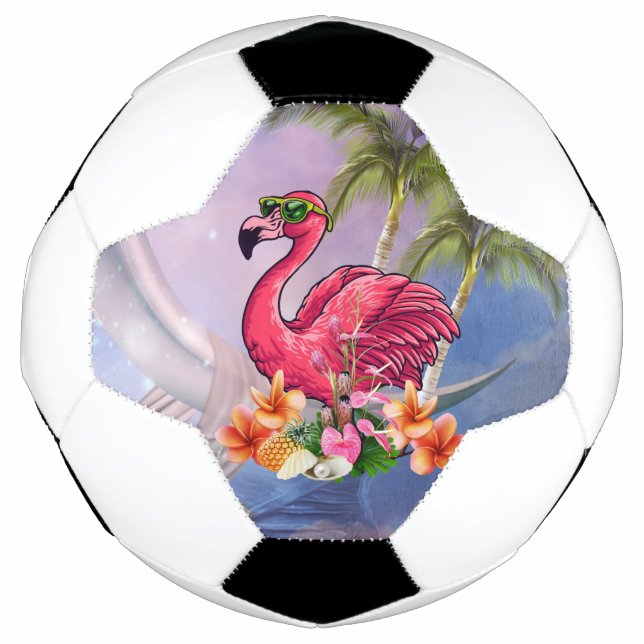 Bola De Futebol Engraçado flamingo (Frente)