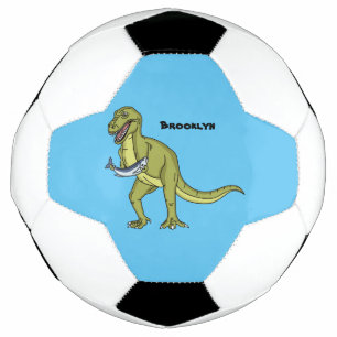 Bola De Futebol Engraçado ilustração do dinossauro T rex