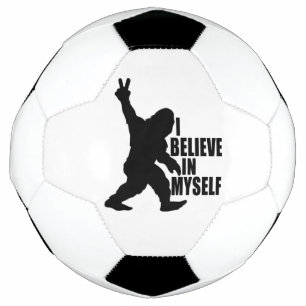 Bola De Futebol Engraçado Pé Grande Eu Acredito em mim mesmo