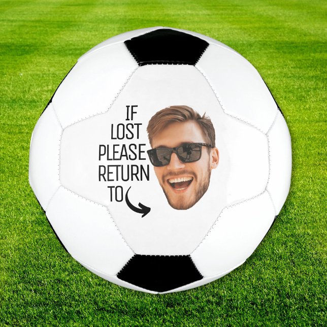 Bola De Futebol Engraçado Se Perdido Voltar Para Os Homens Enfrent (Funny If Lost Return To Men Face Photo Soccer Ball
)