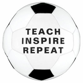 Bola De Futebol Ensine Inspire Repita Design Motivacional