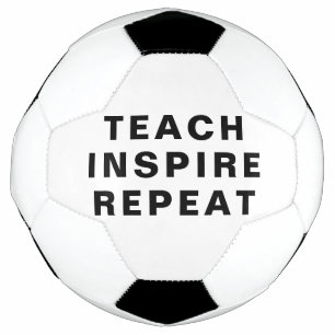 Bola De Futebol Ensine Inspire Repita Design Motivacional