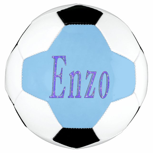 Bola De Futebol Enzo Name On Blue, Soccerball (Frente)