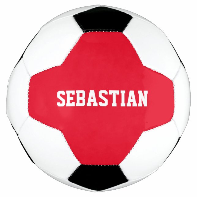 Bola De Futebol Equipe esportiva personalizada de nomes personaliz (Frente)