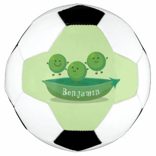 Bola De Futebol Ervilhas de salto bonitas na ilustração de desenho