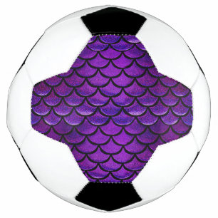Bola De Futebol Escalas de Sereia Púrpura e Azul