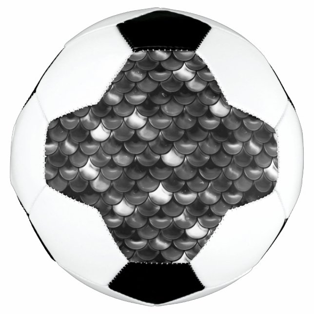 Bola De Futebol Escalas Pretas e Brancas de Queda (Frente)